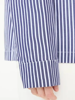 Gestreiftes Hemd 'Pyjama' Hellblau/Weiß