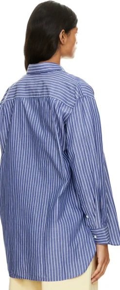 Gestreiftes Hemd 'Yorke' Blau