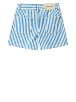 Gestreifte Shorts Blau