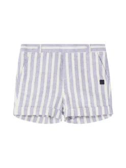 Gestreifte Shorts Blau