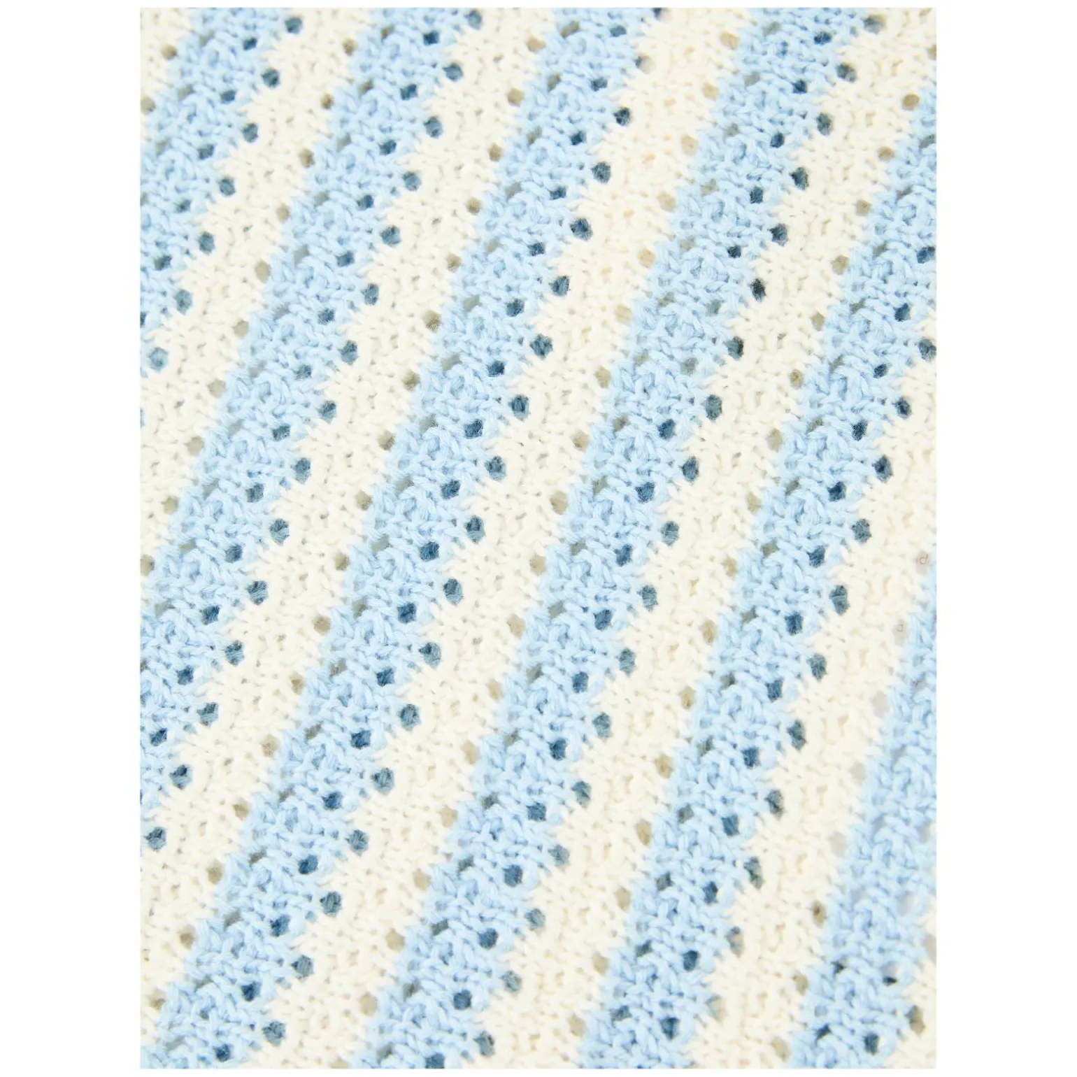 Gestreiftes Mesh-Top 'Lyse' Hellblau