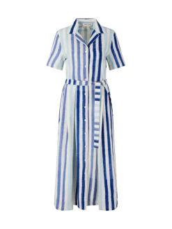 Gestreiftes Midikleid 'Claudia' Blau