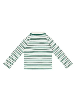 Gestreiftes Poloshirt Grün