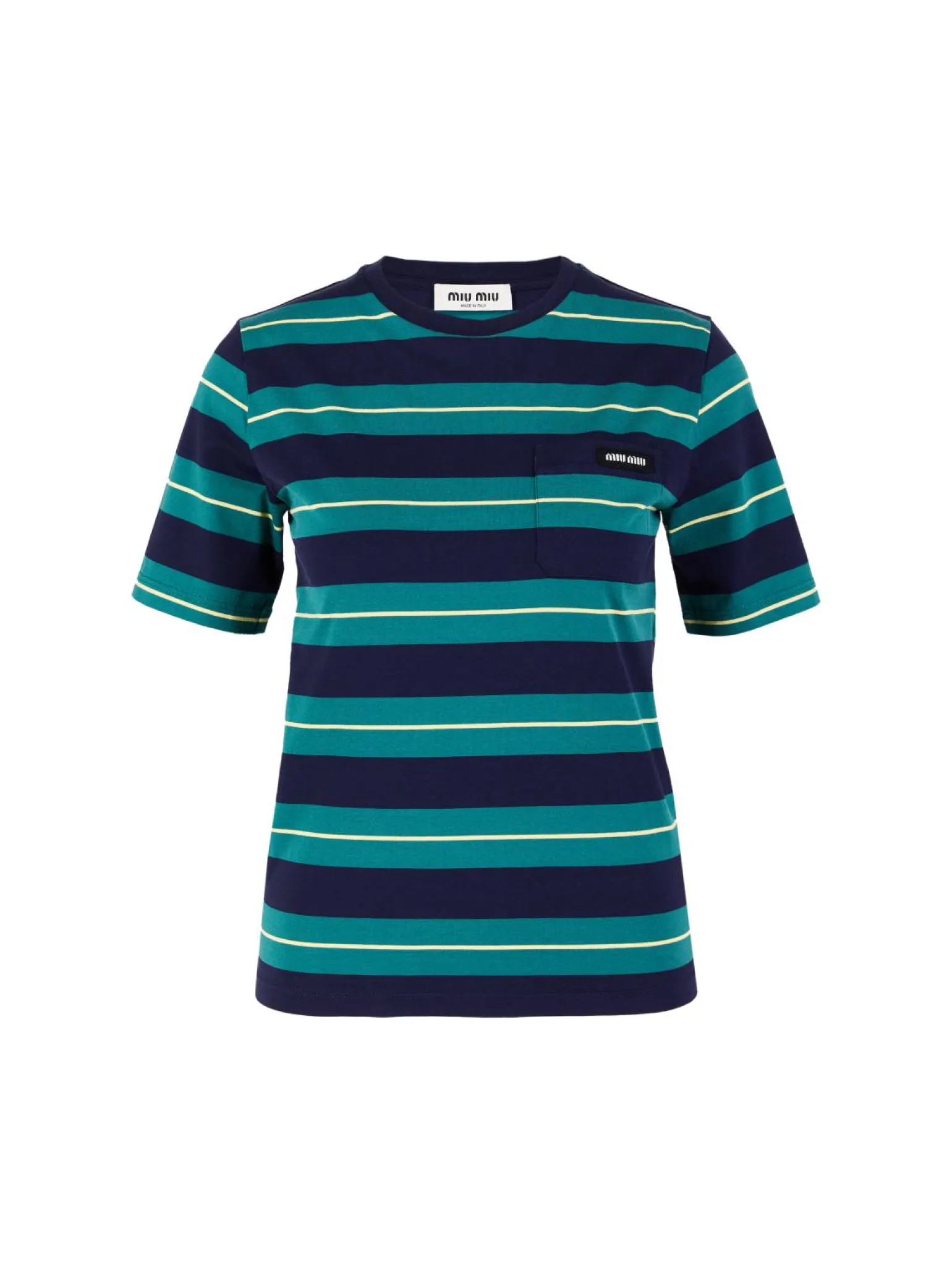 Gestreiftes T-Shirt Blau