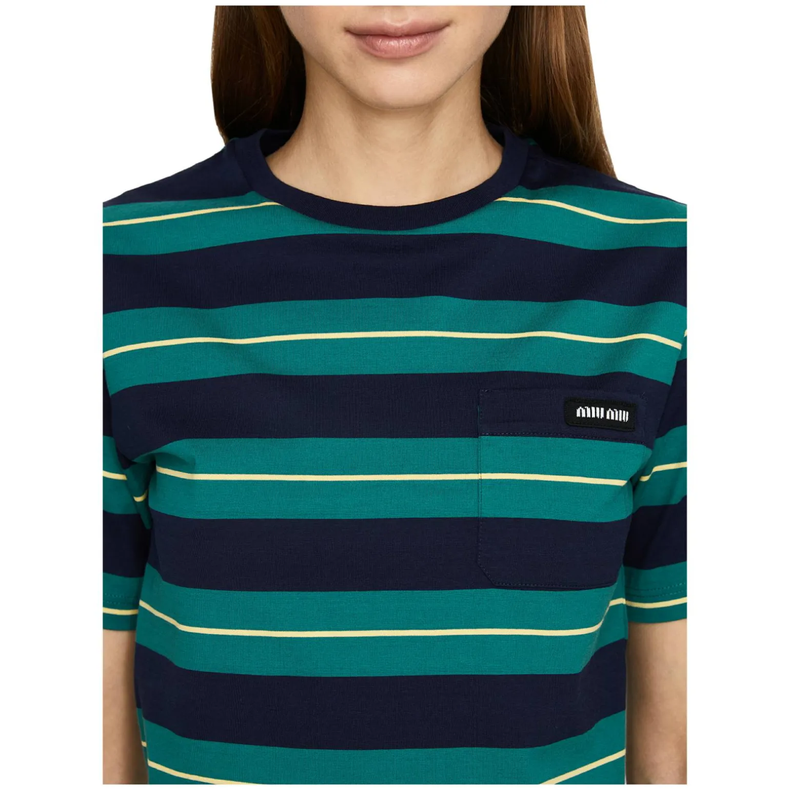 Gestreiftes T-Shirt Blau