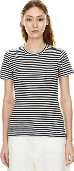 Gestreiftes T-Shirt 'Lana' Marineblau