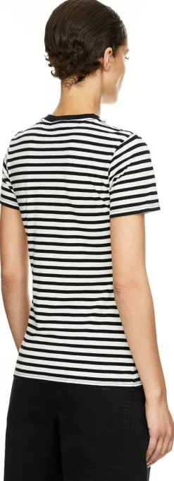 Gestreiftes T-Shirt 'Lana' Schwarz