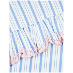 Gestreifte Volant Hose 'Loukini' Blau