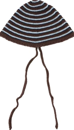 Gestrickter Hut aus Baumwolle Braun