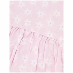 Gewebtes Kleid mit Blumenmuster Flieder