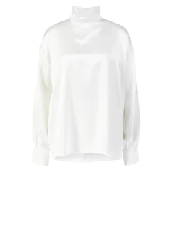 Glänzende Bluse Weiß