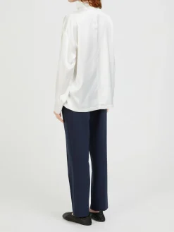 Glänzende Bluse Weiß