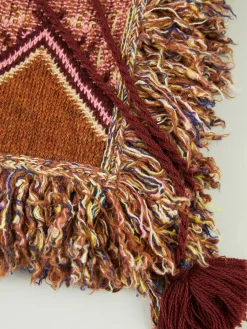Handgestrickte Patchwork-Trikotbandana Multi