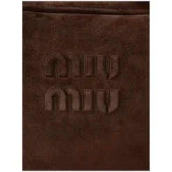 Handtasche 'Beau' aus Veloursleder Dunkelbraun
