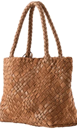Handtasche 'Small Ruth' aus geflochtenem Leder Beige