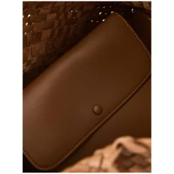 Handtasche 'Small Ruth' aus geflochtenem Leder Beige