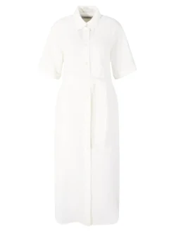 Hemdblusenkleid 'Santaluz' aus Leinen Bianco