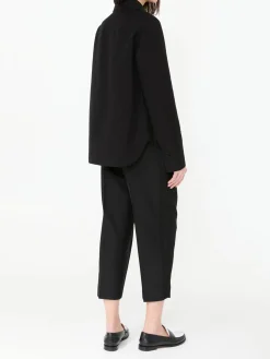 Hemdjacke aus Baumwolle Schwarz