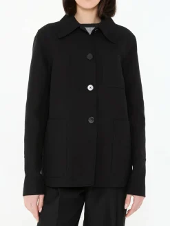 Hemdjacke aus Baumwolle Schwarz