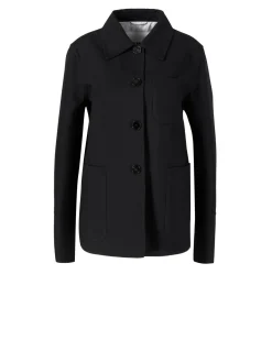 Hemdjacke aus Baumwolle Schwarz