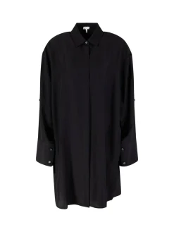 Hemdkleid aus Seide Schwarz