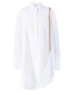 Hemdkleid mit Kette Weiß