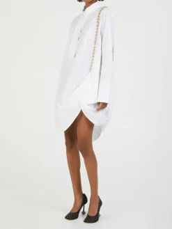 Hemdkleid mit Kette Weiß