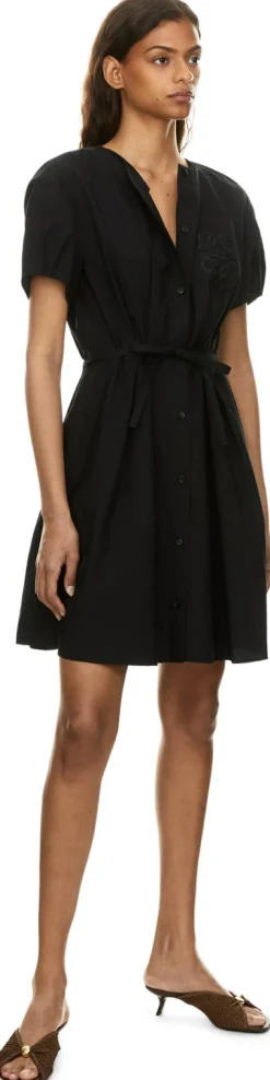 Hemdkleid Paula's Ibiza aus Baumwolle Schwarz