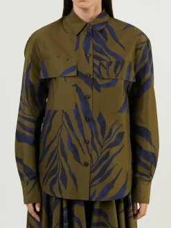 Hemd 'Tamba' Avocado/Navy