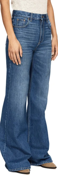 High-Rise Bootcut-Jeans Hazy Blue