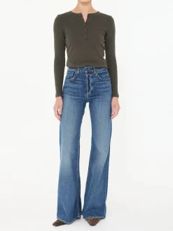 High-Rise Bootcut Jeans 'Terrell' Marineblau