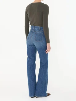 High-Rise Bootcut Jeans 'Terrell' Marineblau