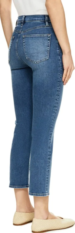 High-Rise Jeans 'The Pencil' Mittelblau