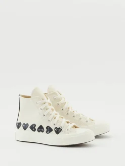 High Top Chucks 'Play Converse Heart' Crème