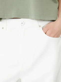 High-Waist Jeans Paula's Ibiza 'Anagram Barrel' Weiß