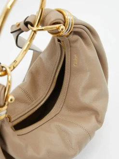 Hobo-Tasche 'Bracelet Small' Boyish Brown