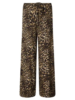 Hose 'Adriel' mit Leopardenmuster Braun