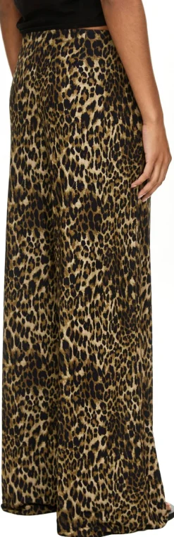 Hose 'Adriel' mit Leopardenmuster Braun