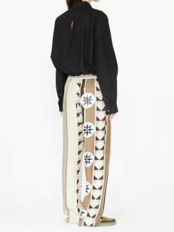 Hose aus Seide Paula's Ibiza 'Pyjama' Beige