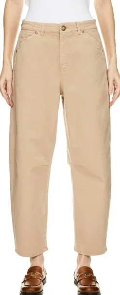Hose 'Mickie' mit O-Shape Taupe 