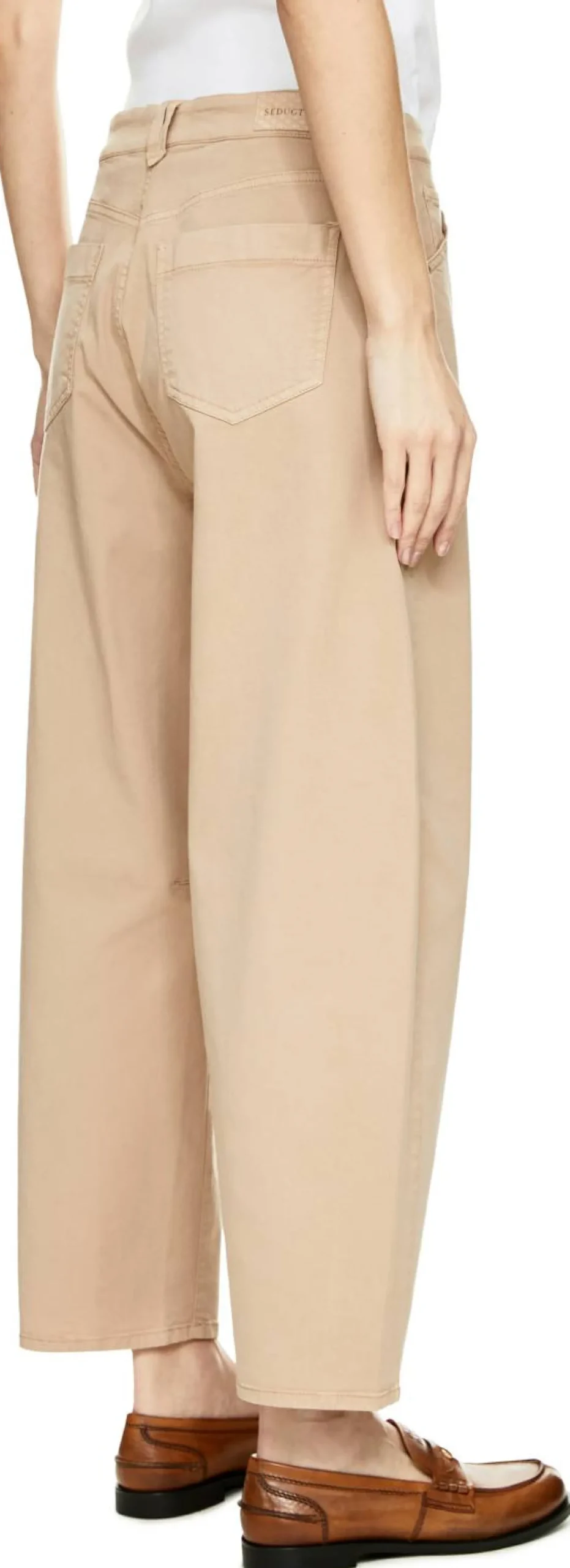 Hose 'Mickie' mit O-Shape Taupe