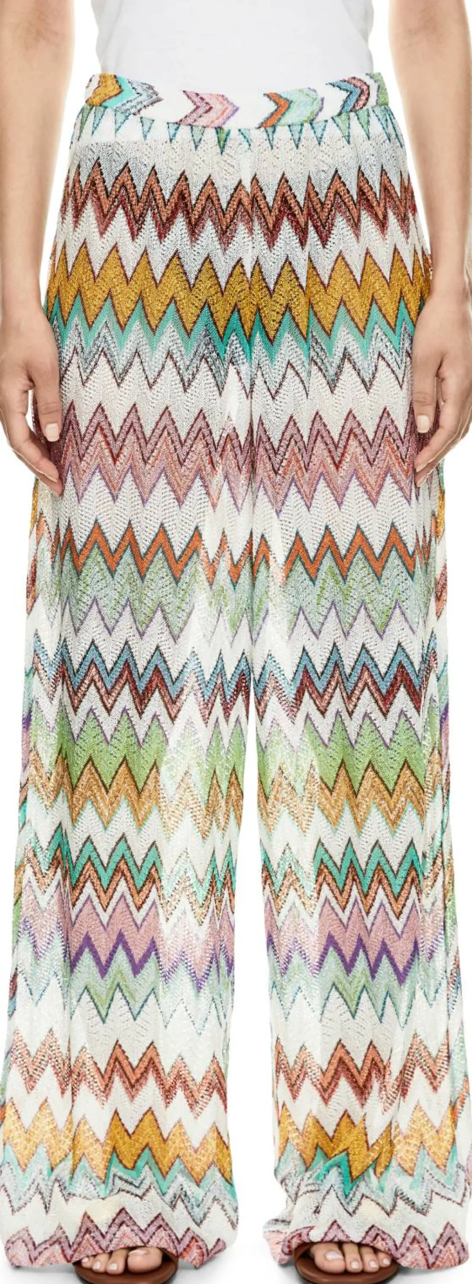 Hose mit Dégradé-Zickzack-Muster Multi