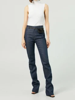 Hose mit geradem Bein Blau