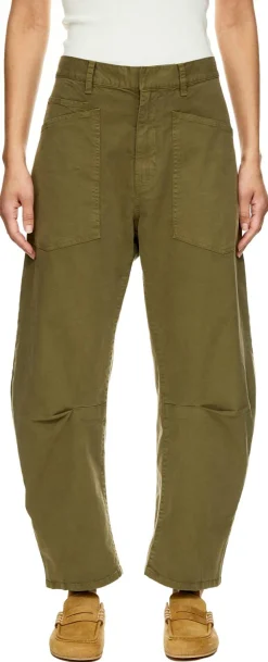 Hose 'Shon' Olivgrün