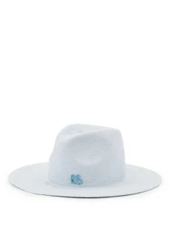 Hut mit Kettenriemen Hellblau