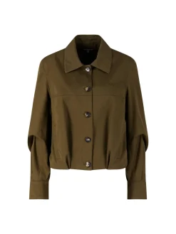 Jacke aus Baumwolle und Seide Khaki