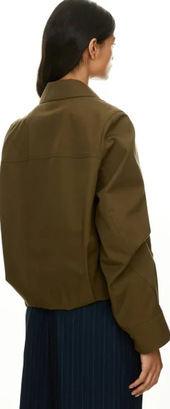 Jacke aus Baumwolle und Seide Khaki