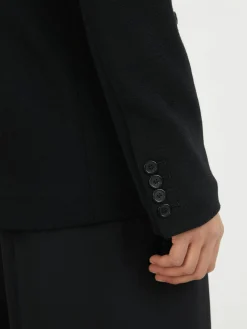 Jacke aus Wolljersey Schwarz