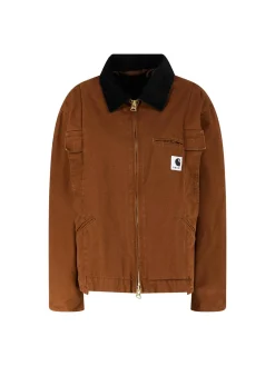 Jacke 'Carhartt WIP Duck' mit Cordkragen Braun
