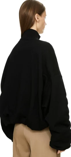 Jacke 'Haqua' aus Baumwoll-Jersey Schwarz